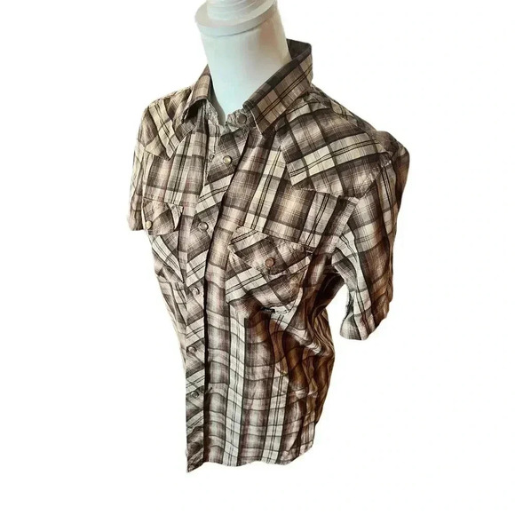 COSTAL short sleeve button up pearl snap buttons mens size small - Picture 3 of 11